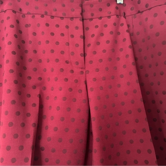 Talbots Heritage Ankle Pants 18W Petite Burgundy Wine Jacquard Dot Stretch Plus - Picture 7 of 16